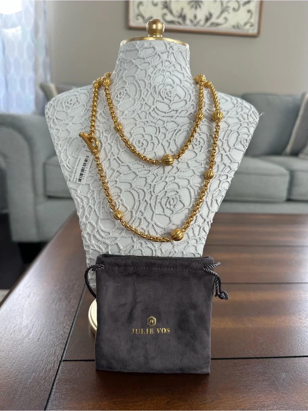 Julie Vos Gold Beaded Cirque Station Necklace - Picture 4 of 6